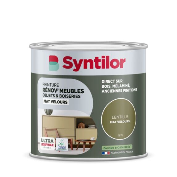 Peinture Renov meubles et objets lentille mat velours 0,5L - SYNTILOR