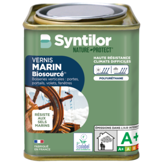 Vernis Marin Biosourcé incolore satiné 0,25L - SYNTILOR