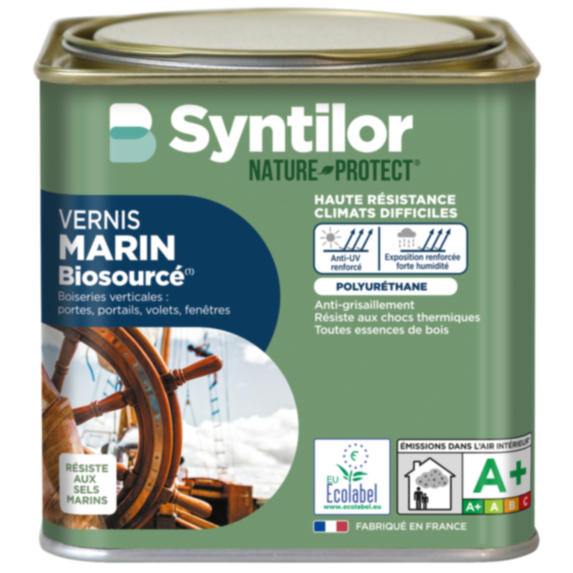 Vernis Marin Biosourcé incolore satiné 0,5L - SYNTILOR