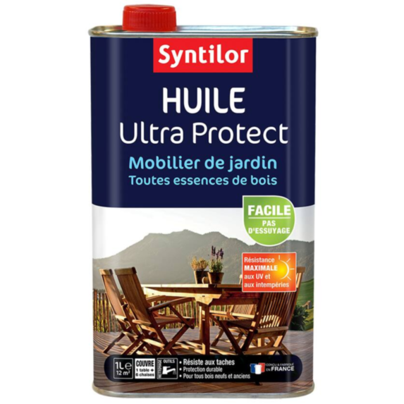 Huile Ultra Protect Mobilier de Jardin Naturel 1L - SYNTILOR