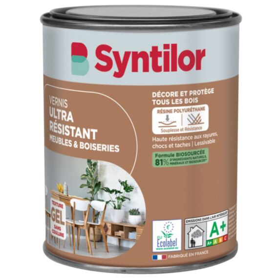 Vernis meubles&boiseries chêne doré satiné 0,25L - SYNTILOR