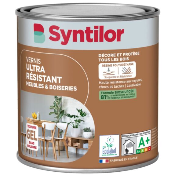 Vernis biosourcé incolore brillant 0,5L - SYNTILOR