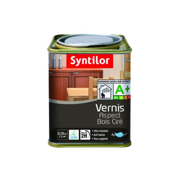 Vernis aspect bois cire 0.25l chene dore - SYNTILOR