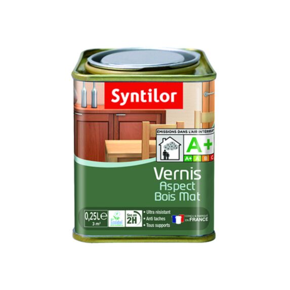 Vernis aspect bois mat incolore 0.25l - SYNTILOR