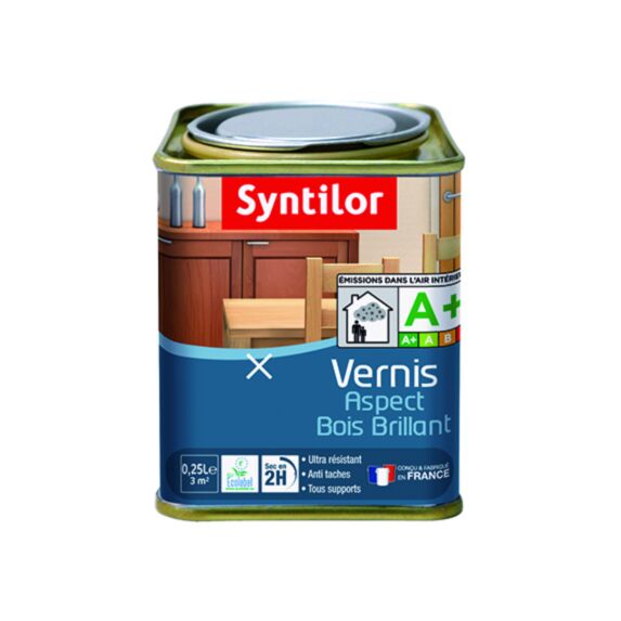 Vernis aspect bois brillant chene clair 0.25l - SYNTILOR
