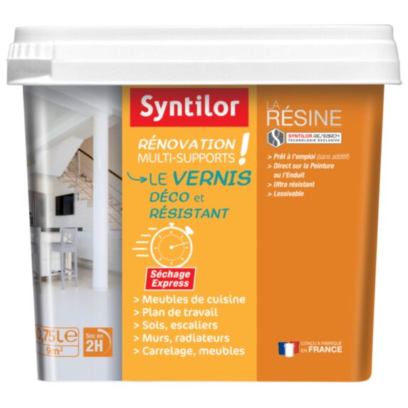 VERNIS DECO ET RESISTANT RENOVATION MULTI SUPPORTS INCOLORE PAILLETE 0.75L