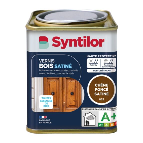 Vernis BSC satiné 0.25L chêne foncé - SYNTILOR