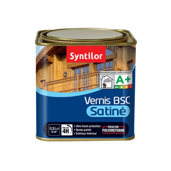 Vernis BSC mat 0.5L chêne foncé - SYNTILOR