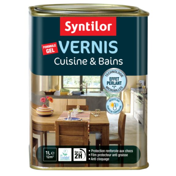 Vernis cuisine et salle de bains 1l incolore naturel - SYNTILOR