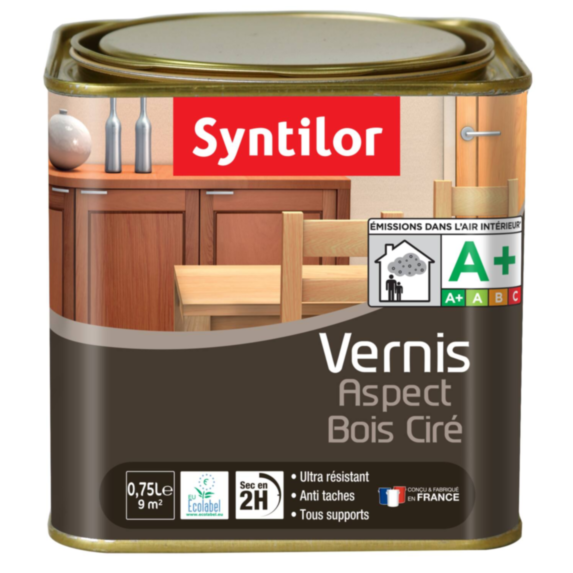 Vernis aspect bois cire chene clair 0.75l - SYNTILOR