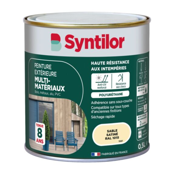 Peinture extérieure multimatériaux 0,5L sable satiné - SYNTILOR