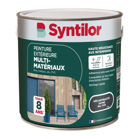 Peinture extérieure multimatériaux 2L Gris anthracite - SYNTILOR