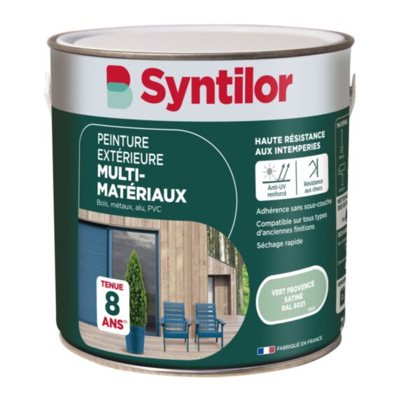Peinture extérieure multimatériaux 2L vert Provence- SYNTILOR