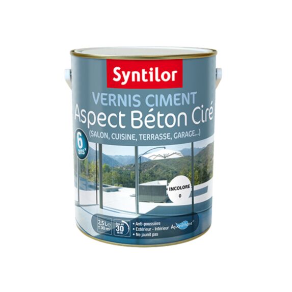 Vernis ciment aspect béton ciré 2.5L - SYNTILOR