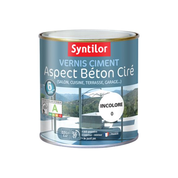 vernis ciment aspect beton cire 0.5l - SYNTILOR