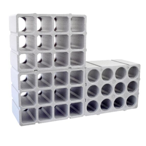 Casier range bouteilles polystyrène 12 places blanc - DUHALLE
