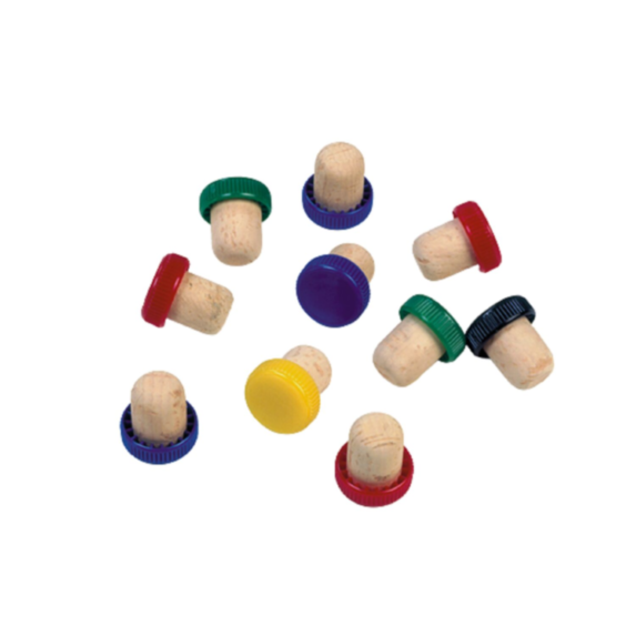 10 Bouchons Liège Tête Plastique - DUHALLE