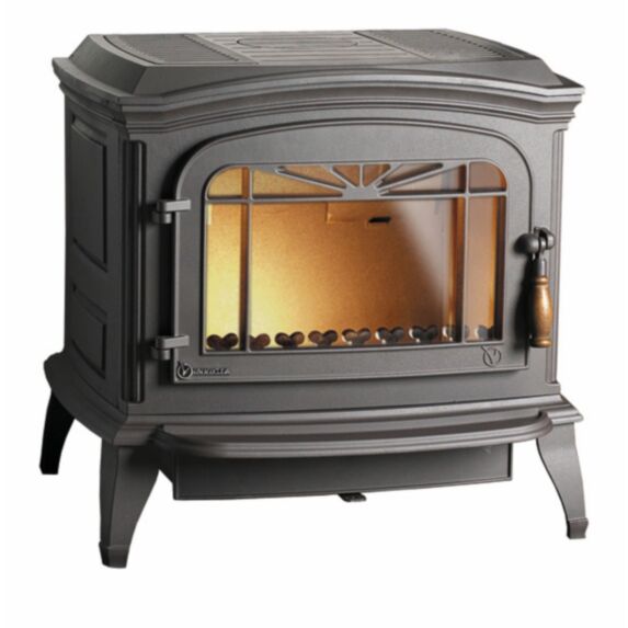 Poêle à bois Bradford fonte 54cm gris - INVICTA