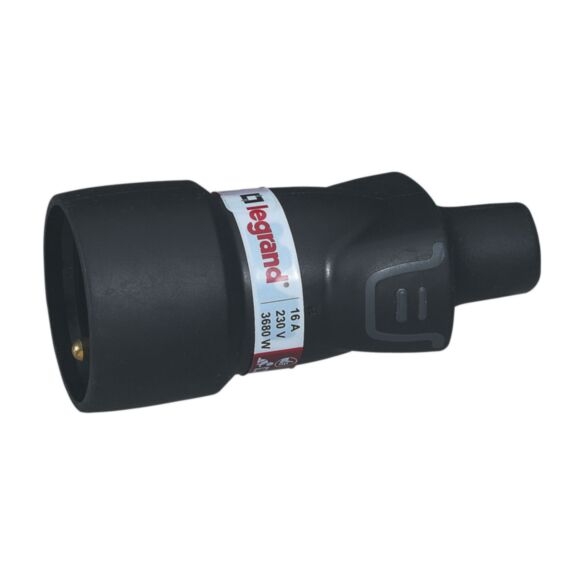 Prolongateur borne à vis 2P+T 16A IK08 IP44 noir - LEGRAND