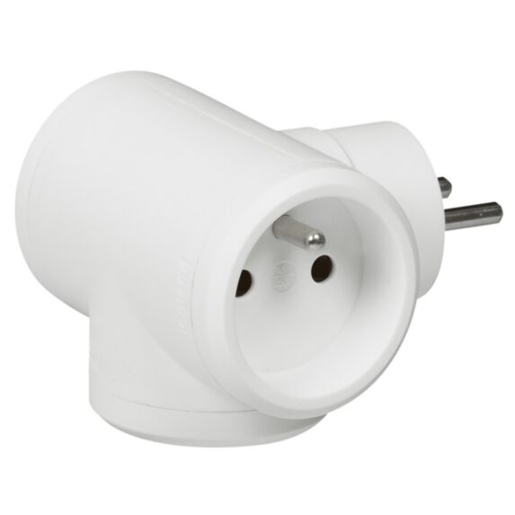 Fiche 3 prises 2p+t 16a 3 sorties latérales blanc - LEGRAND