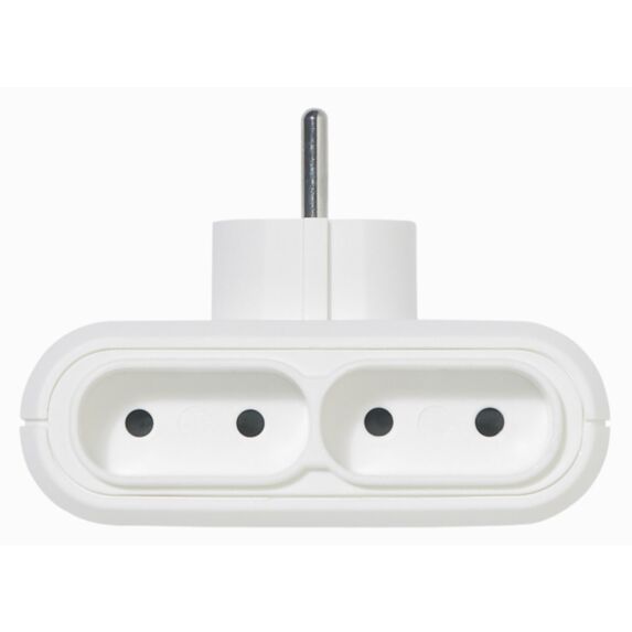 Fiche 4 prises 2p6a 4 sorties latérales blanc - LEGRAND