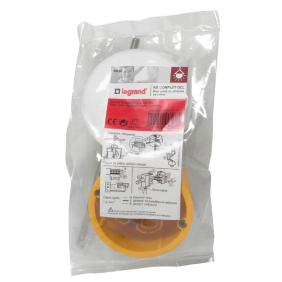 boîte d'encastrement + fiche pour luminaire batibox plaque de plâtre - LEGRAND