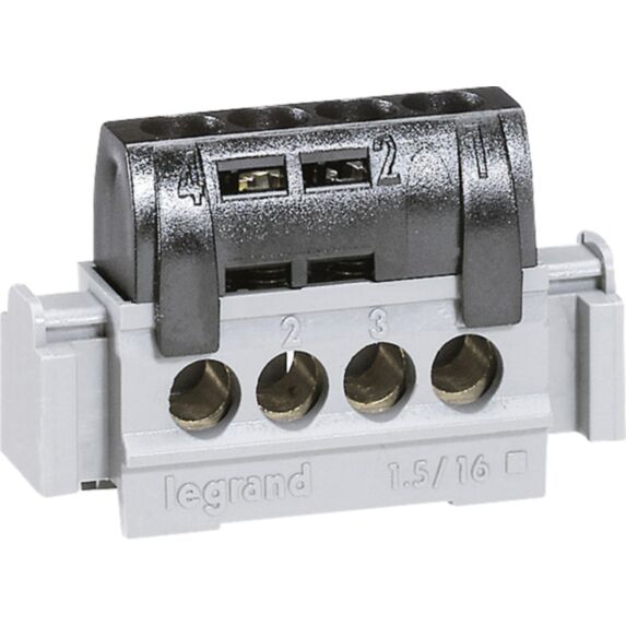 Bornier phase noir 4 trous