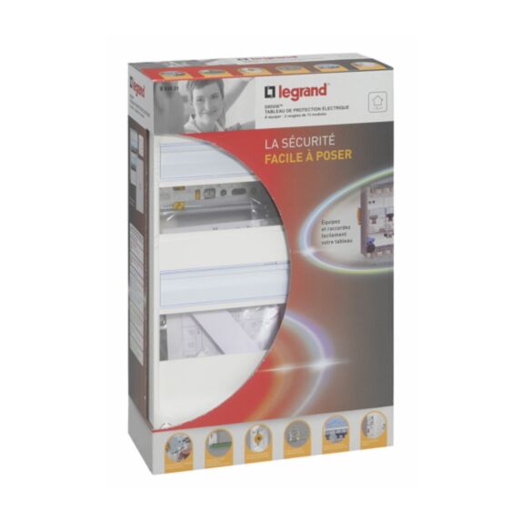 Tableau électrique à équiper 2 rangées 26 modules - LEGRAND