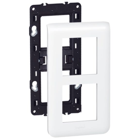 Plaque support mosaic - pour 2x2 modules montage vertical - LEGRAND