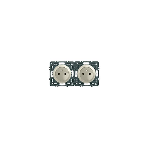 Interrupteur ou va-et-vient lumineux Mosaic - Composable - 2 modules - Noir