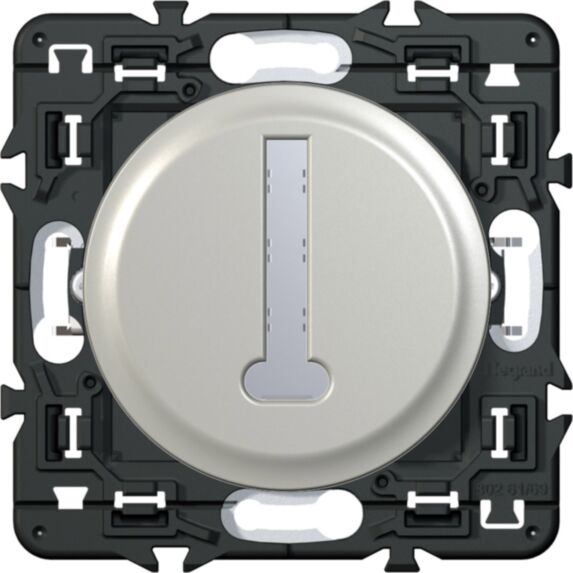 Plaque + support Mosaic composable 3x2 modules -Entraxe 71 mm -Horizontal -Blanc