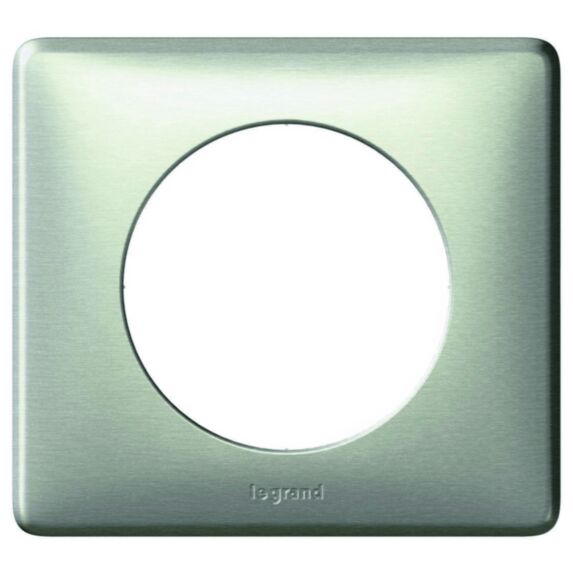 Plaque céliane 1 poste anodisé titane - LEGRAND