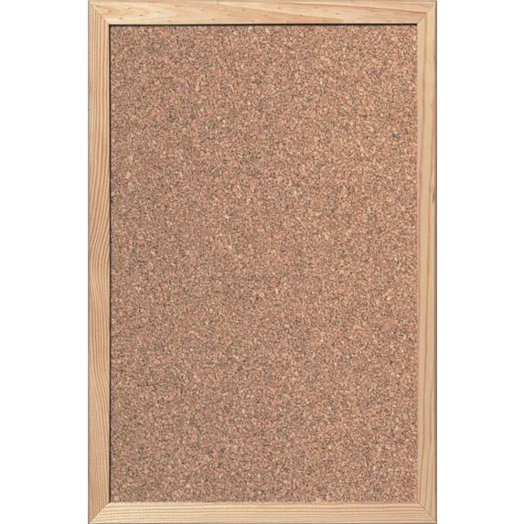 Tableau d'affichage liège cadre bois 900 mm x 600 mm x 15 mm - DECOSA