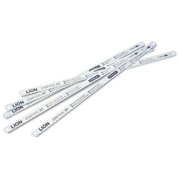 5 Lames de Scie à Métaux Acier Flex Lion 8/10/12TPI - STANLEY