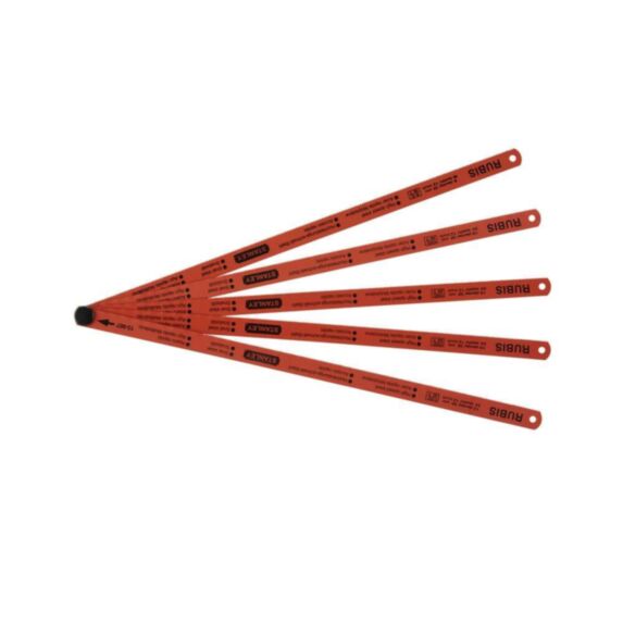 5 Lames de Scie à Métaux Rubis 8/10/12 Pouces