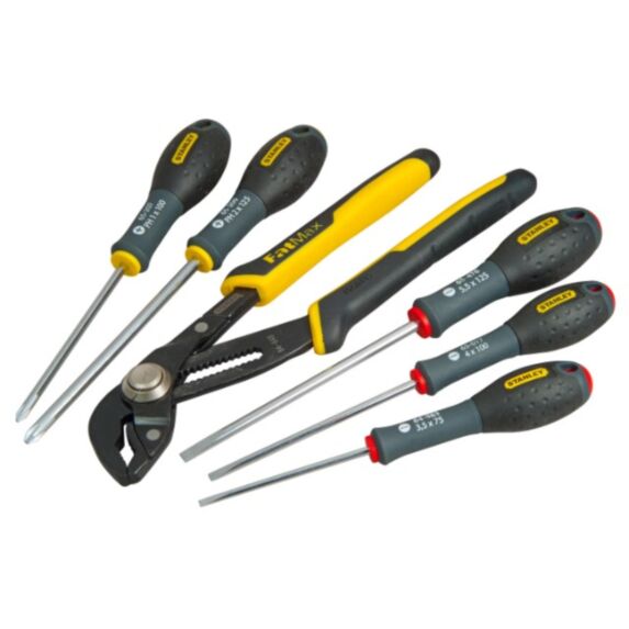 Jeu de tournevis 6pcs stanley fatmax + pince multiprise a verrouillage 250mm - STANLEY