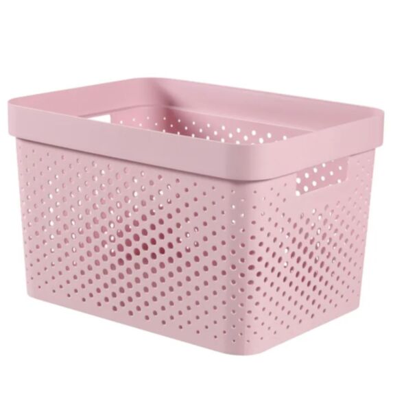Bac de rangement 17L Infinity Rose - KIS