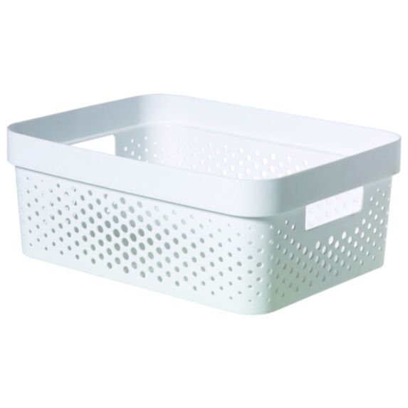 Bac de rangement recyclé 11L Infinity blanc - CURVER