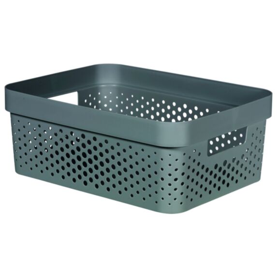 Bac de rangement recyclé 11L Infinity gris - CURVER
