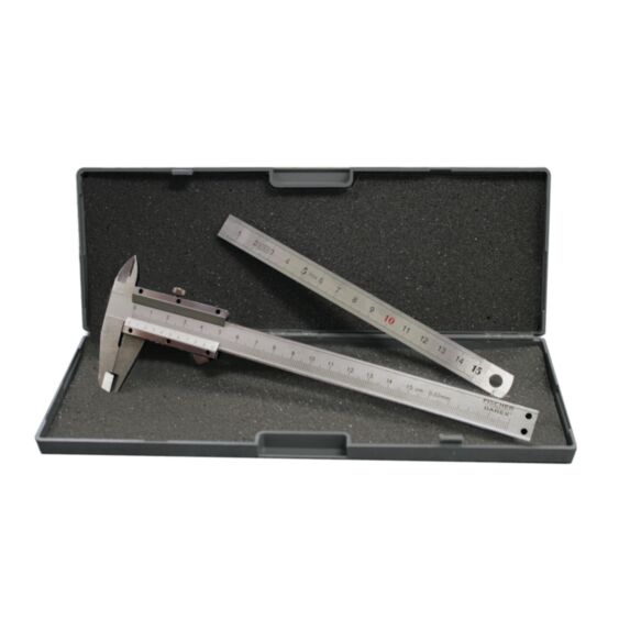 Pied à coulisse 150mm 1/50eme + 1 réglet 150mm - FISCHER DAREX