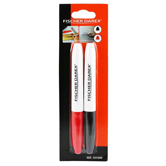 2 marqueurs rouge et noir