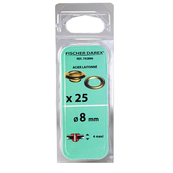 Oeillet x25 8mm laiton