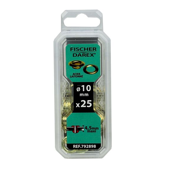 oeillets 10mm x 25pcs acier laitone - FISCHER DAREX
