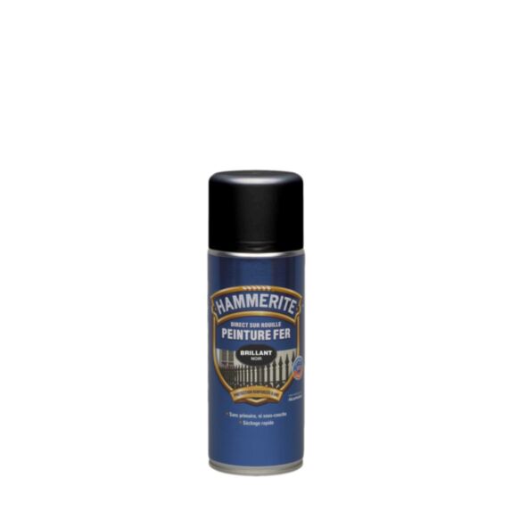 Peinture fer noir brillant 400ml - HAMMERITE