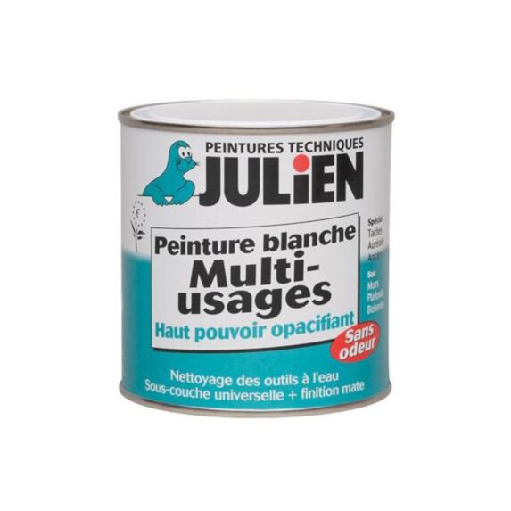 Sous-couche Peinture Blanche Fonds Très Difficiles 2,5L Mat Blanc Velouté - JULIEN