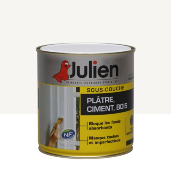 Sous-couche Peinture Plâtre Ciment Bois Blanc Mat 2,5L - JULIEN