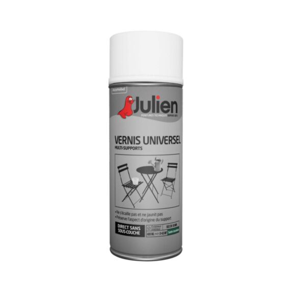 Peinture aérosol Protection Vernis Universel Incolore Satin 400ml - JULIEN