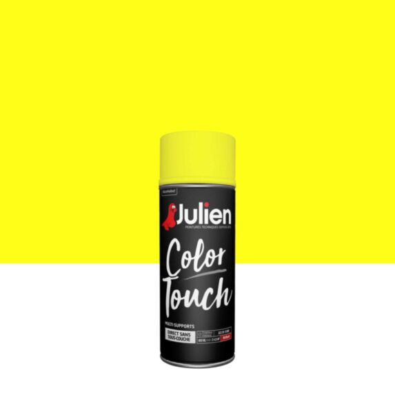 Peinture aérosol Multi-supports Color Touch Jaune Signal Brillant 400ml - JULIEN