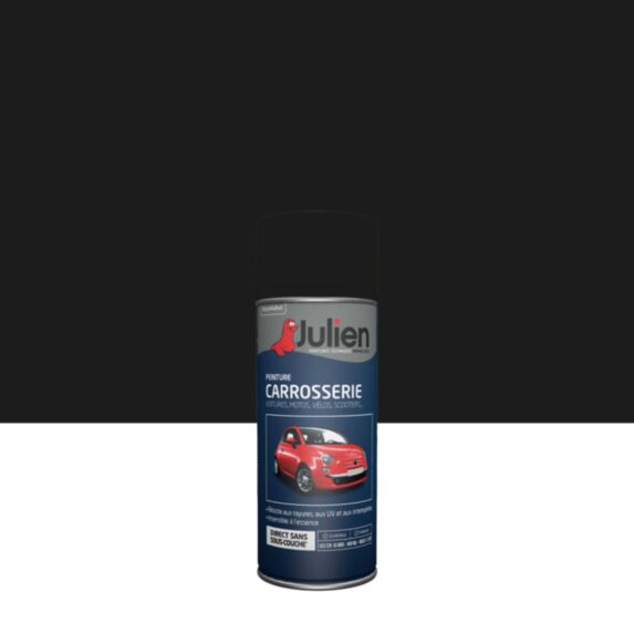 Peinture aérosol Carrosserie Noir Brillant 400ml - JULIEN