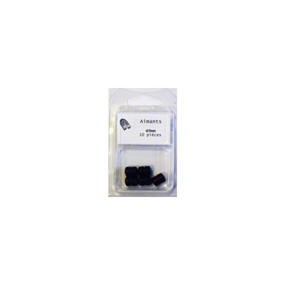 10 Aimants Ronds Noir Ø0,9mm h0,6mm
